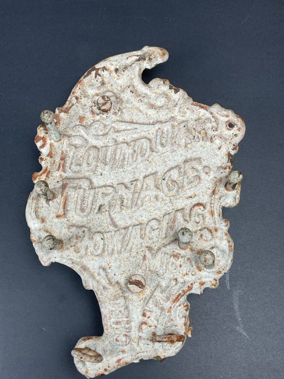 Round Oak Furnace Cast Iron Marker