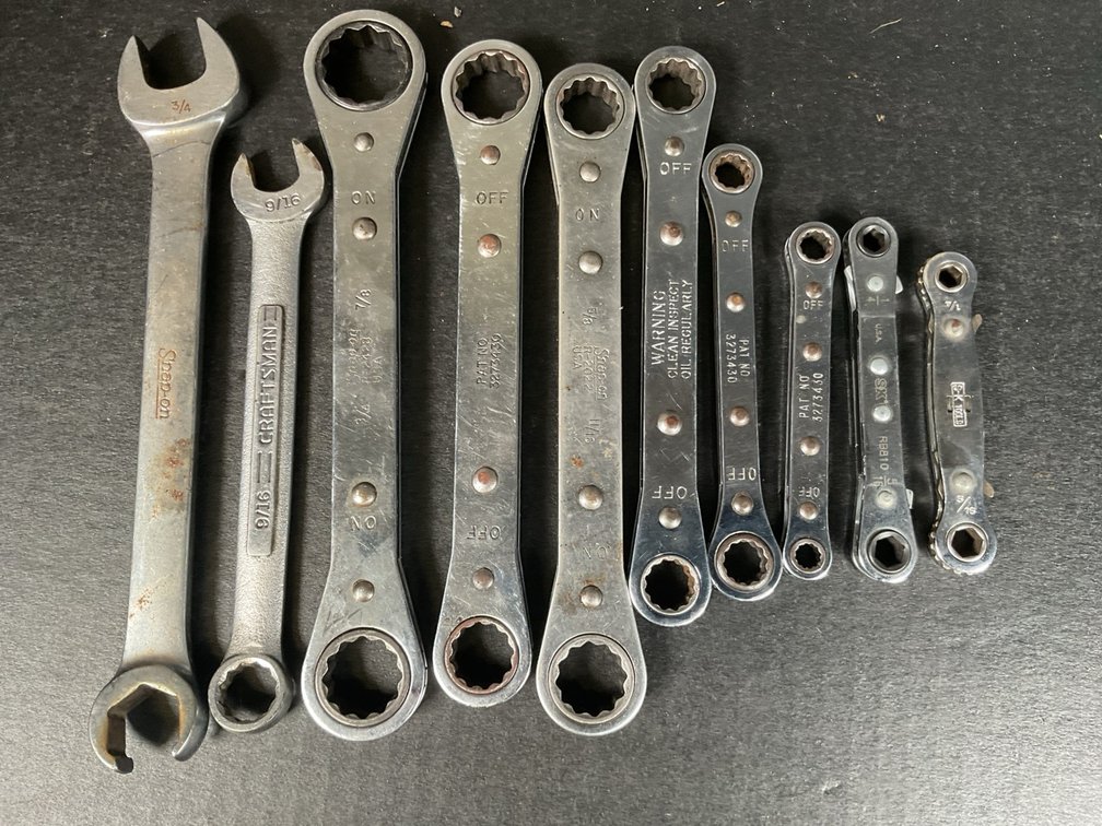 A Collection Of Combination Wrenches