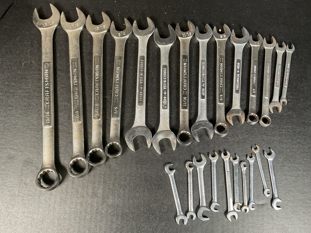 A Collection Of Craftsman Wrenches