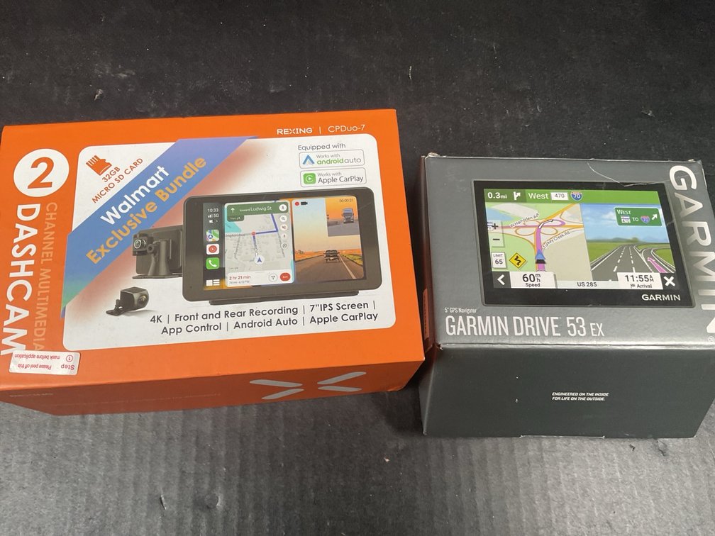 Garmin Drive 53 EX GPS and Rexing CPDuo-7 Dashcam Set