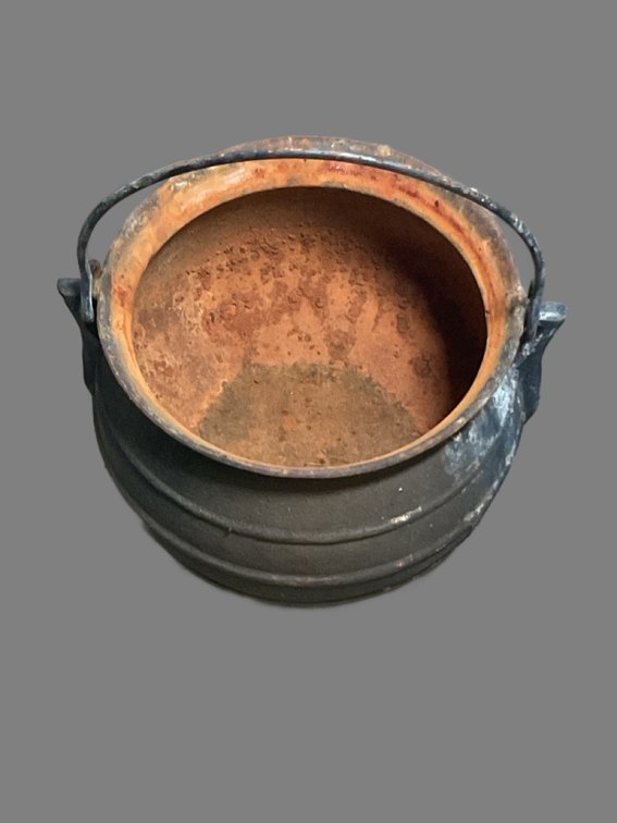 Antique Style Three Legged Cast Iron Cauldron Pot