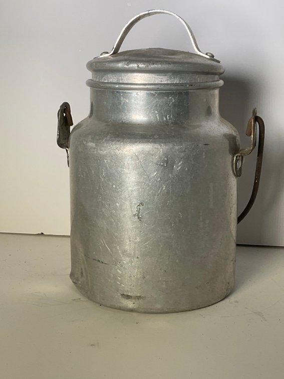 Challenge Aluminum Ware Milk Cream Can With Lid And Bail Handle