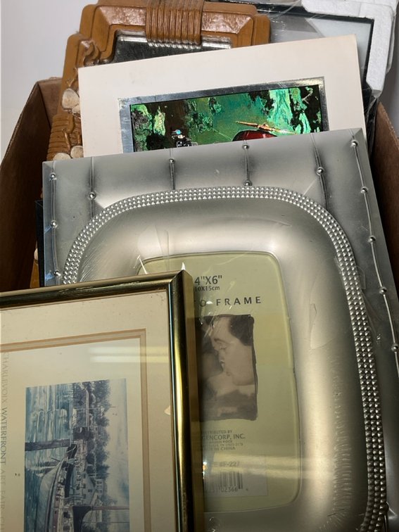 Assorted Picture Frames Wall Mirror and Gee Bee Racer Art Print Lot