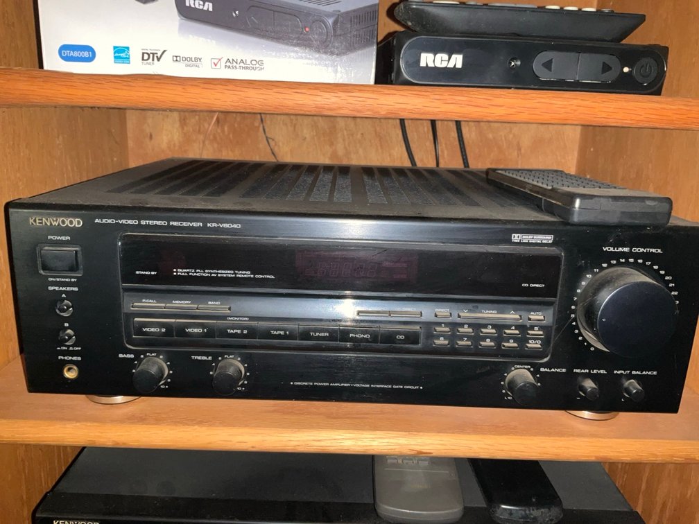 Kenwood KR-V8040 and KR-V6040 Audio Video Receivers With Remotes