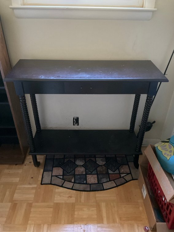Wooden Entryway Console Table with Drawer and Lower Shelf