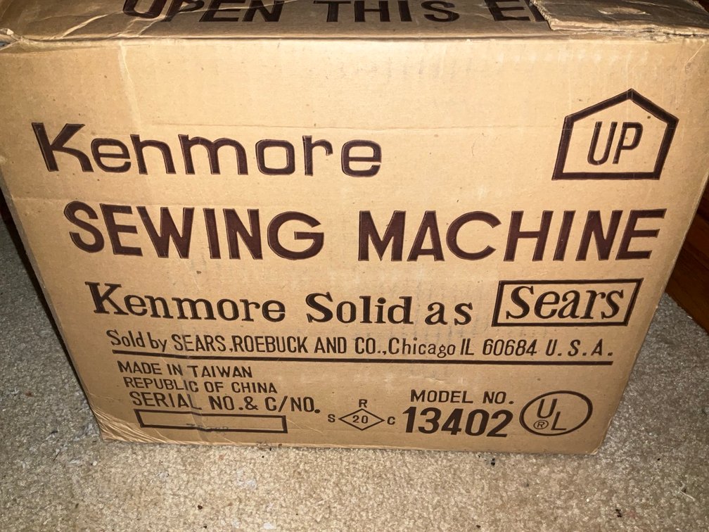 Sears Kenmore Sewing Machine Model 13402 In Original Packaging Box