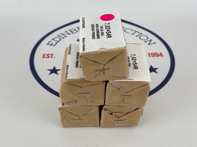 Image for (5) Soviet Surplus 7.62x54R Ammunition - 100 Rounds Total