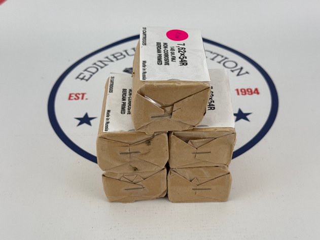 Image for (5) Soviet Surplus 7.62x54R Ammunition - 100 Rounds Total