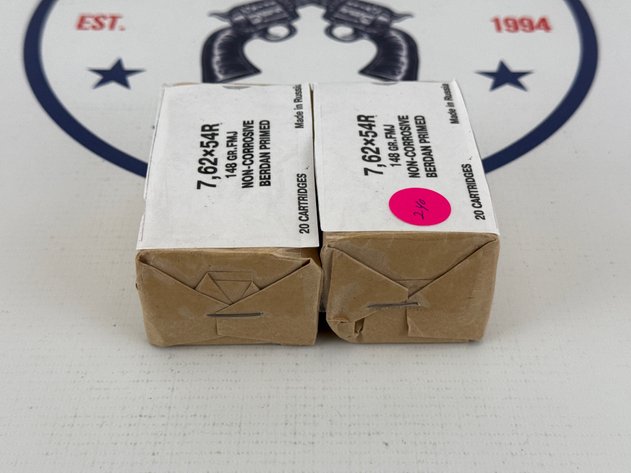 Image for (2) Soviet Surplus 7.62x54R Ammunition - 40 Rounds Total