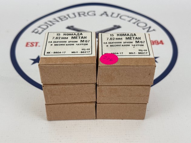Image for (6) Yugoslavian Surplus 7.62x39 Ammunition - 90 Rounds Total