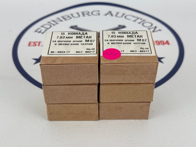 Image for (6) Yugoslavian Surplus 7.62x39 Ammunition - 90 Rounds Total