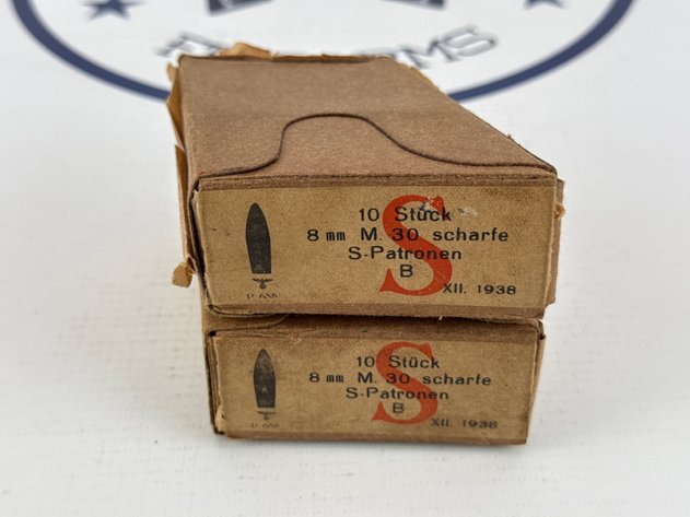 Image for 1938 German-Occupation Austrian 8x56R M.30 Scharfe S-Patronen Ammunition