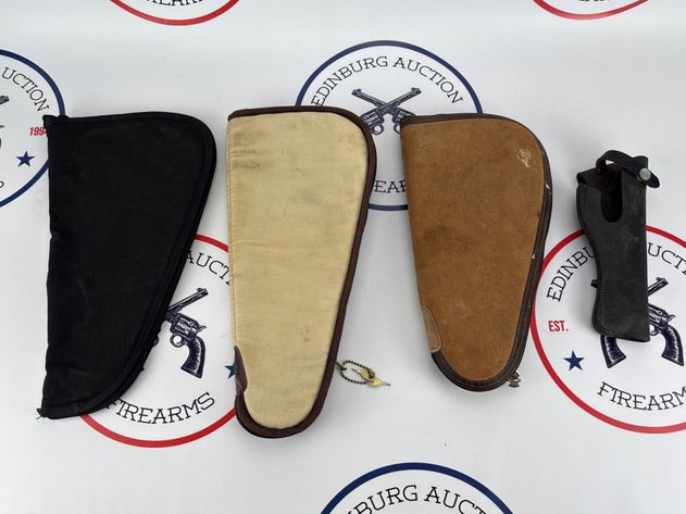 Image for (3) Soft Pistol Cases and Leather Holster