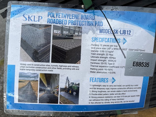 Image for E4.2026 Unused SKLP Roadbed Protection Pad - [Industrial and Construction Supplies]