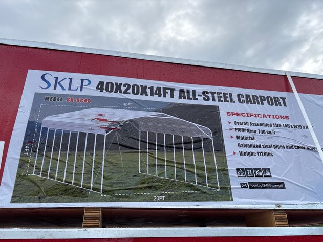 Image for 2026 Unused SKLP 40x20x14 FT All-Steel Carport
