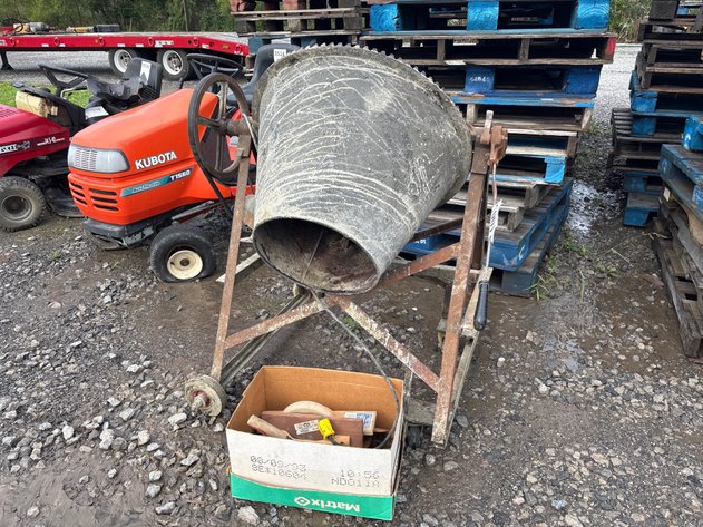 Image for D4b. Cement mixer and box of masonry tools