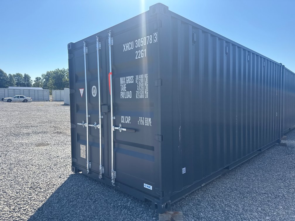 XHCU3050783 20’ One Way Matte Black Storage Container