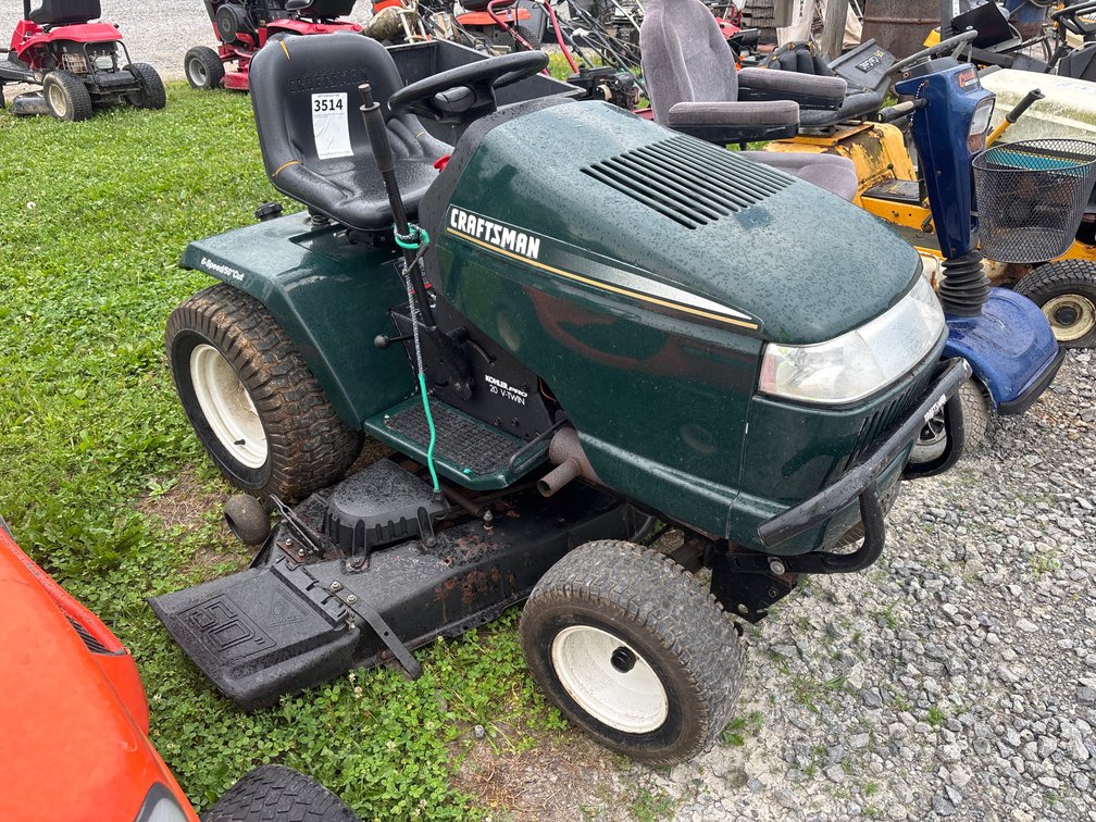 D4b. Craftsman six speed 50 inch deck deck is rotted out but tractor runs good.