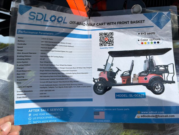 Image for 2026 Unused SDLOOL Off-Road Golf Cart