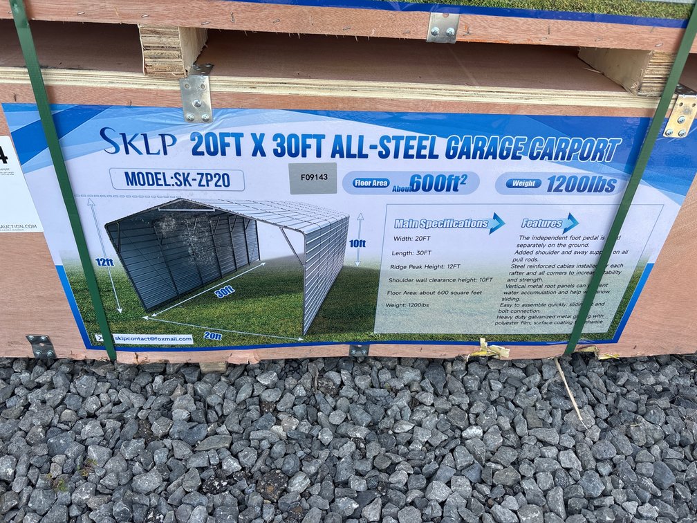 2026 Unused SKLP ALL-STEEL GARAGE CARPORT