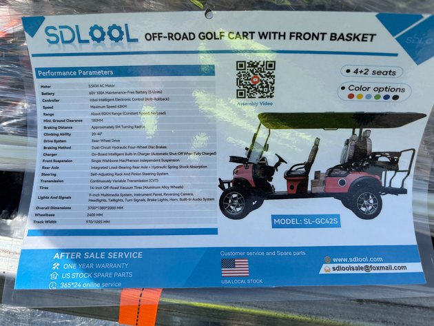 Image for 2026 Unused SDLOOL Off-Road Golf Cart
