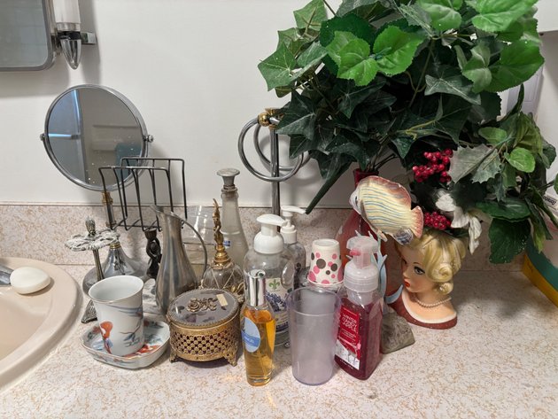 Image for Vanity Mirror, Ceramic Head Vase, Bottles, and More
