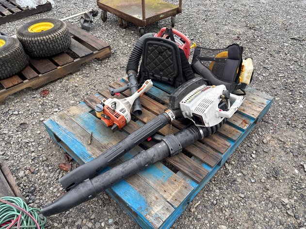 Image for D1. (3) misc blowers and stihl weed eater base
