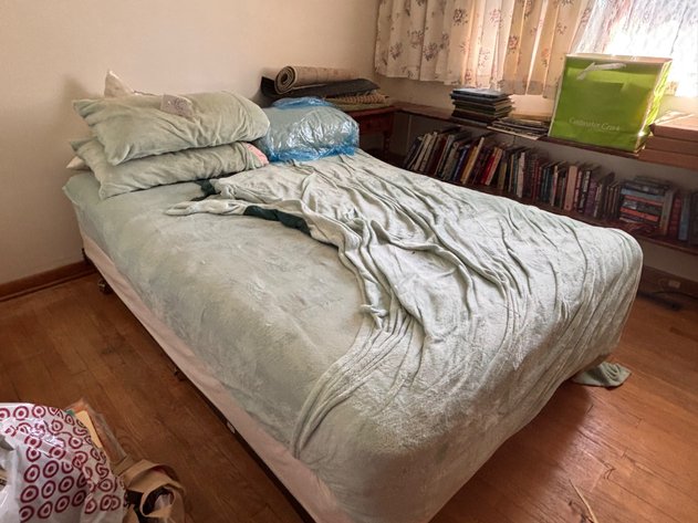 Image for Mattress and Box Spring Set with Frame and Bedding