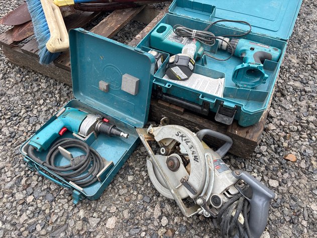 Image for D1. Makita drill, screw gun, and circular saw
