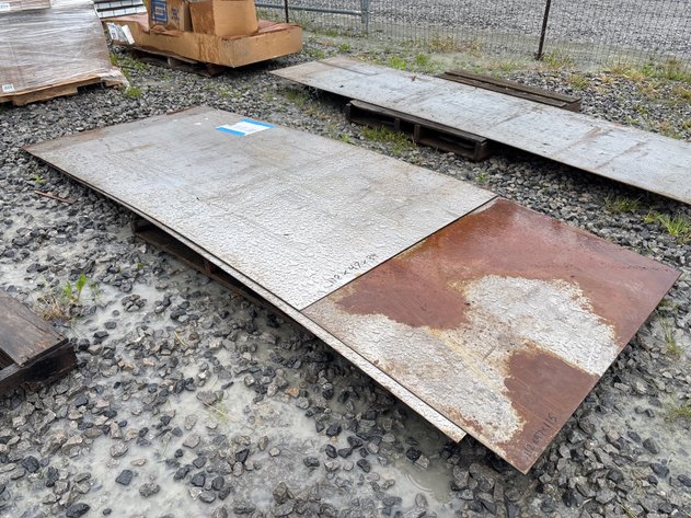 Image for E1. (4) sheets of various size steel