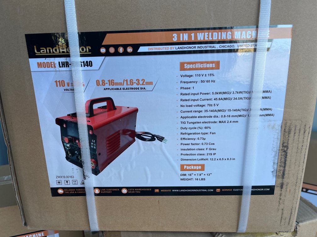 2026 Landhonor LHR-MIG140 3-in-1 Welding Machine