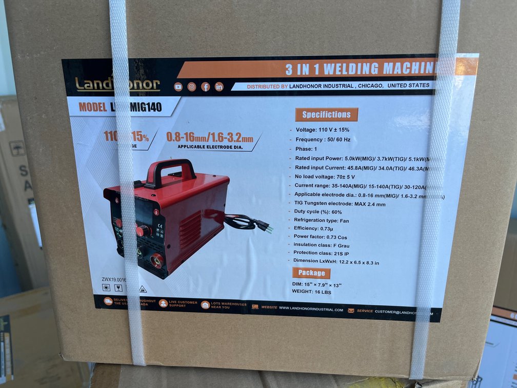 2026 Landhonor LHR-MIG140 3-in-1 Welding Machine