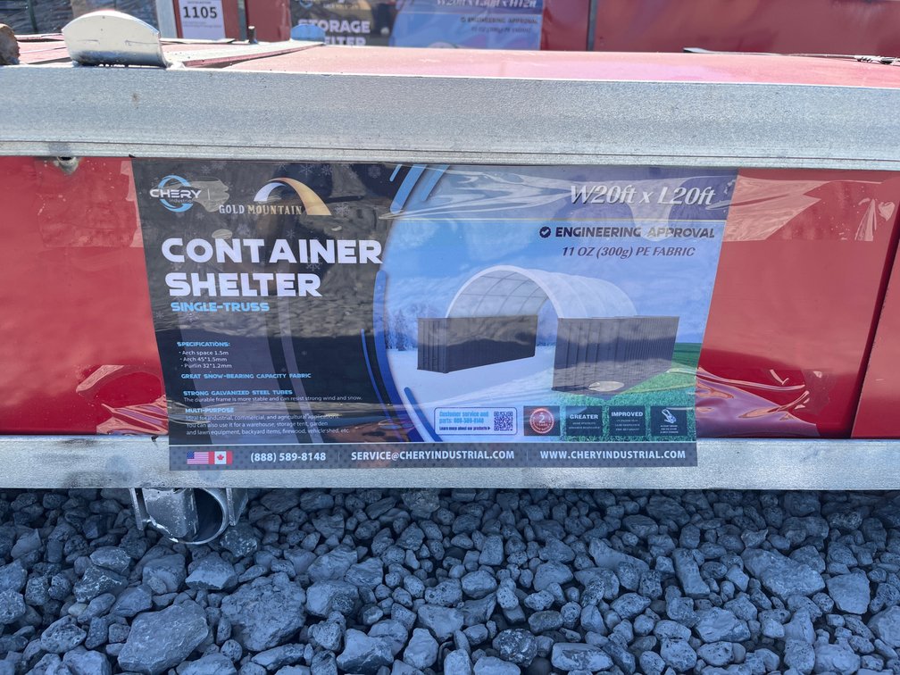 2026 Gold Mountain C2020-300g PE Container Shelter