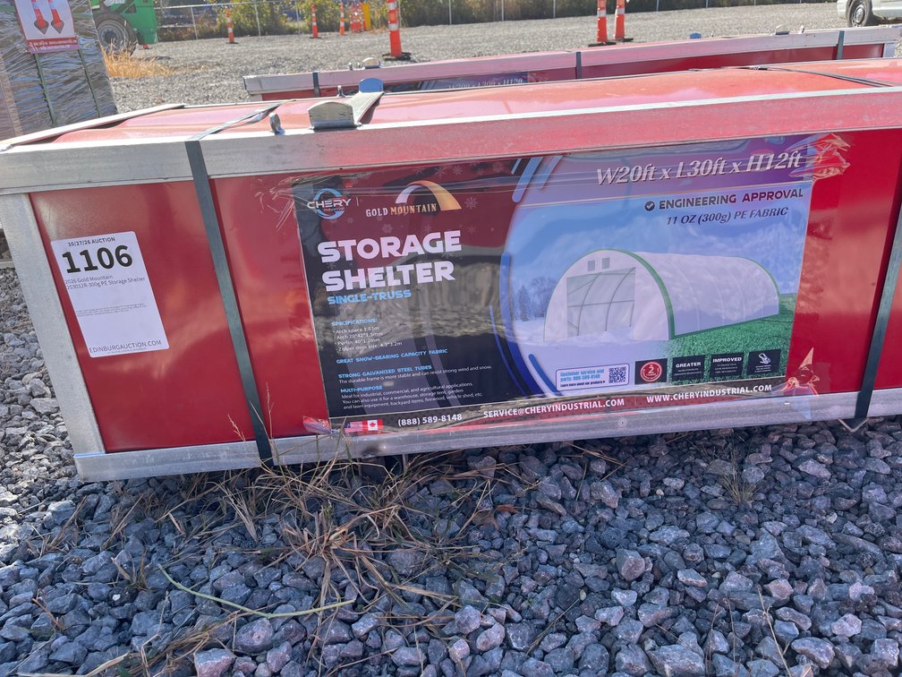 2026 Gold Mountain 203012R-300g PE Storage Shelter