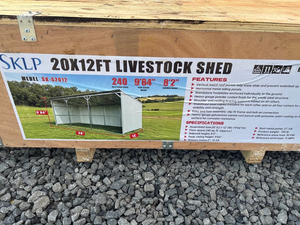 2026 SKLP SK-S2012 20x12FT Livestock Shed