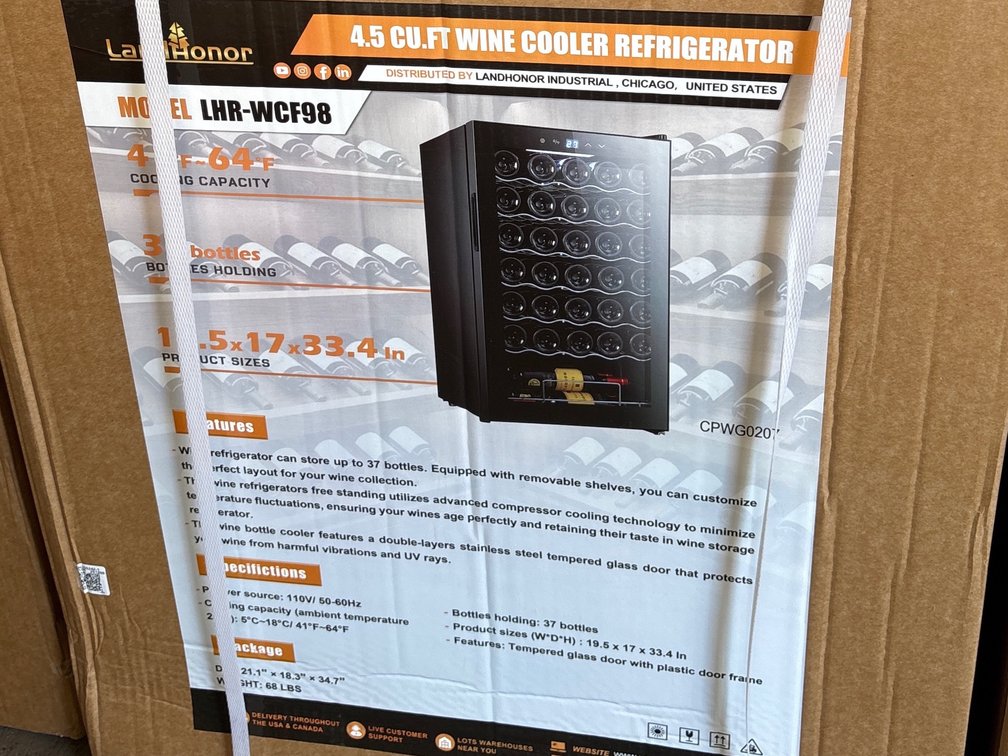 2026 Landhonor LHR-WCF98 4.5 Cu. Ft. Wine Cooler Refrigerator