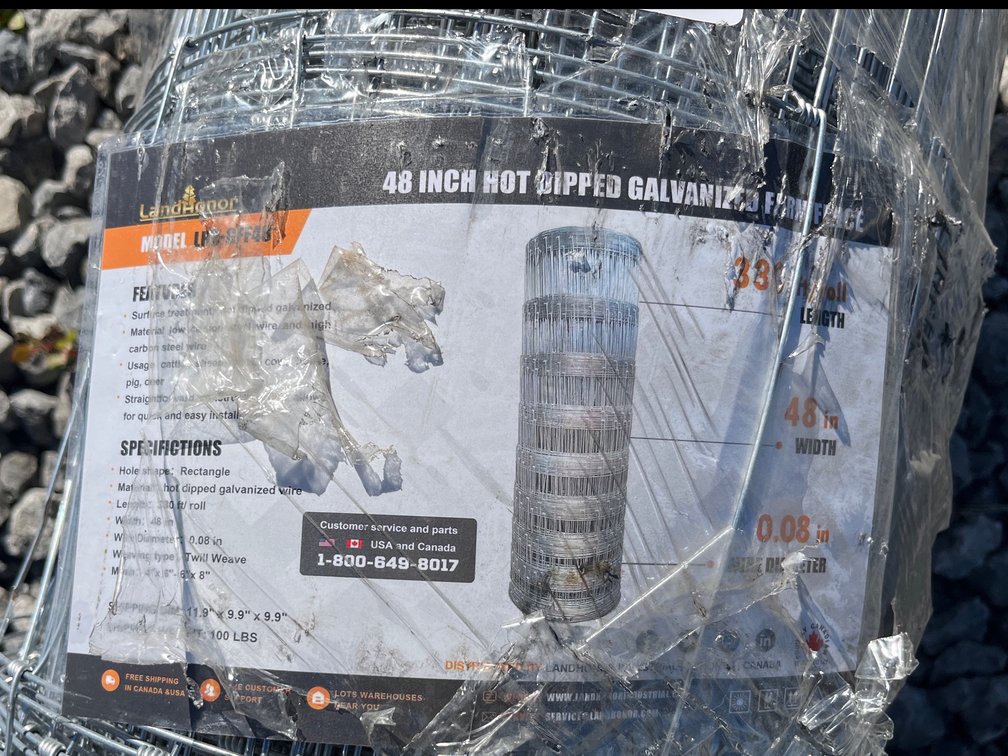 2026 Landhonor LHR-GFF48 Galvanized Farm Fence