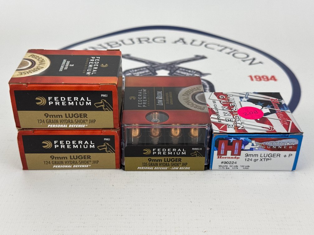 (4) Assorted Personal Defense 9mm Ammunition