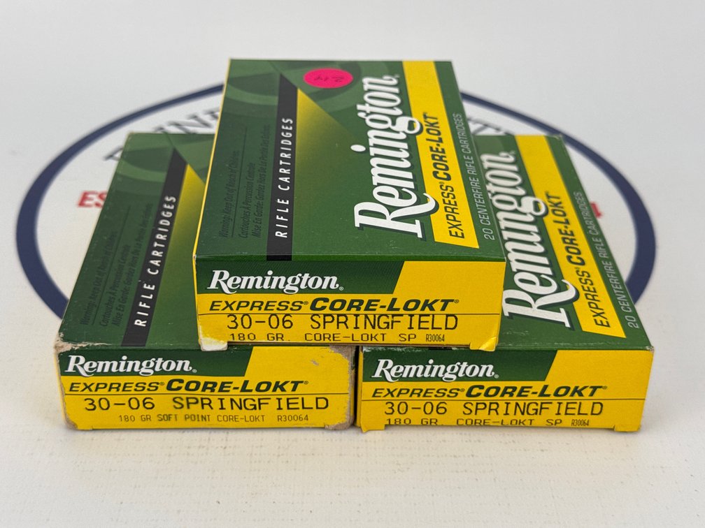 (3) Remington Core-Lokt 30-06 Ammunition