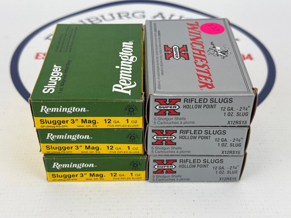 (6) Winchester and Remington 12 Gauge Slugs