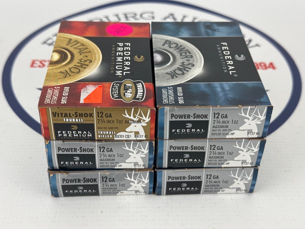(6) Federal 12 Gauge Slugs