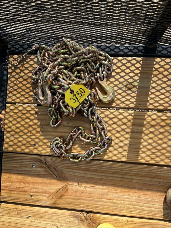 3/8. 1/2 20ft chain
