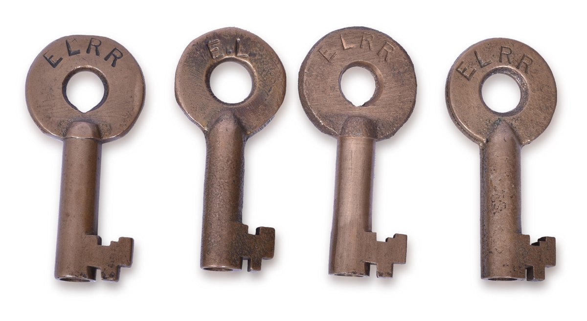 Four Erie Lackawanna Railroad Brass Keys
