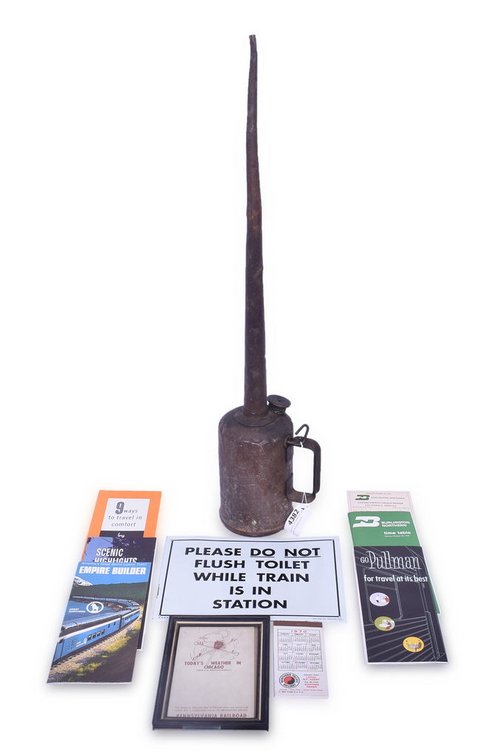 Tall Railroad Oil Can, Broadway Limited Pennsylvania Weather Sheet, and More