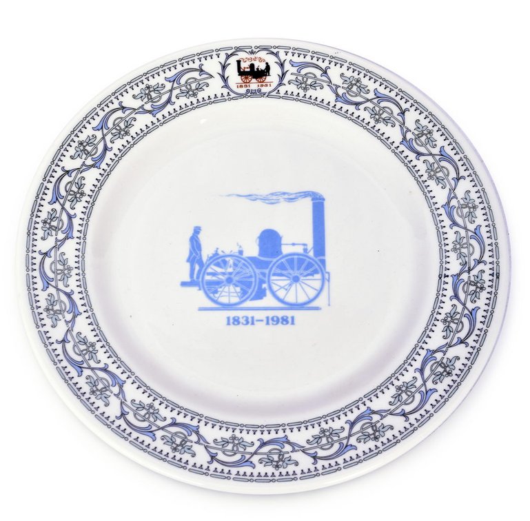 Mohawk & Hudson Railroad Dewitt Clinton Sesquicentennial Plate 1981 10 1/14"