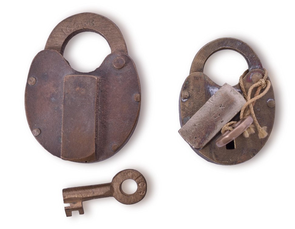 Illinois Central and Illinois Central Gulf Railroad Brass Locks w/ Keys