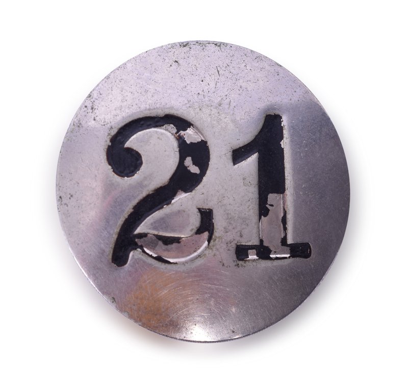 American Railway Supply Co. "21" Round Railroad Uniform Pin