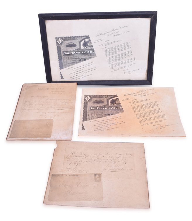 Group of Photocopied Railroad Letters- 1833 Pennsylvania Railroad Derailment, 1853 Columbia and Philadelphia Railroad, 1929 Pennsylvania