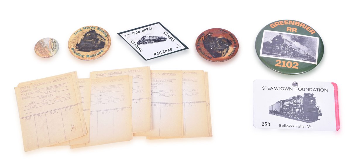 Reading / Iron Horse Rambles Staff Badges and Buttons and Steamtown Foundation Badge