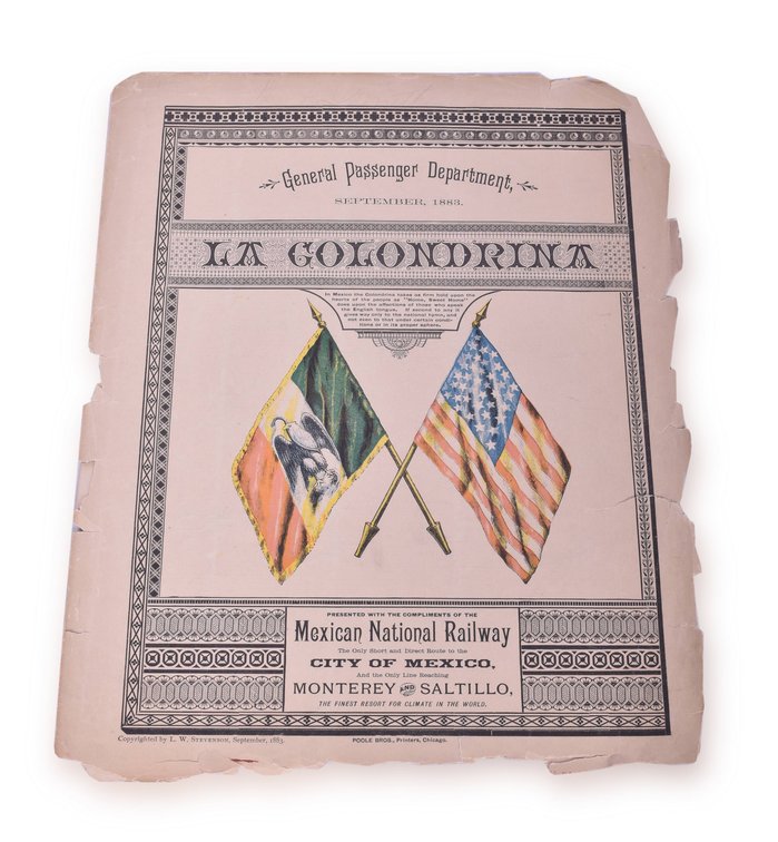 Mexican National Railway 1883 La Clondrina Sheet Music